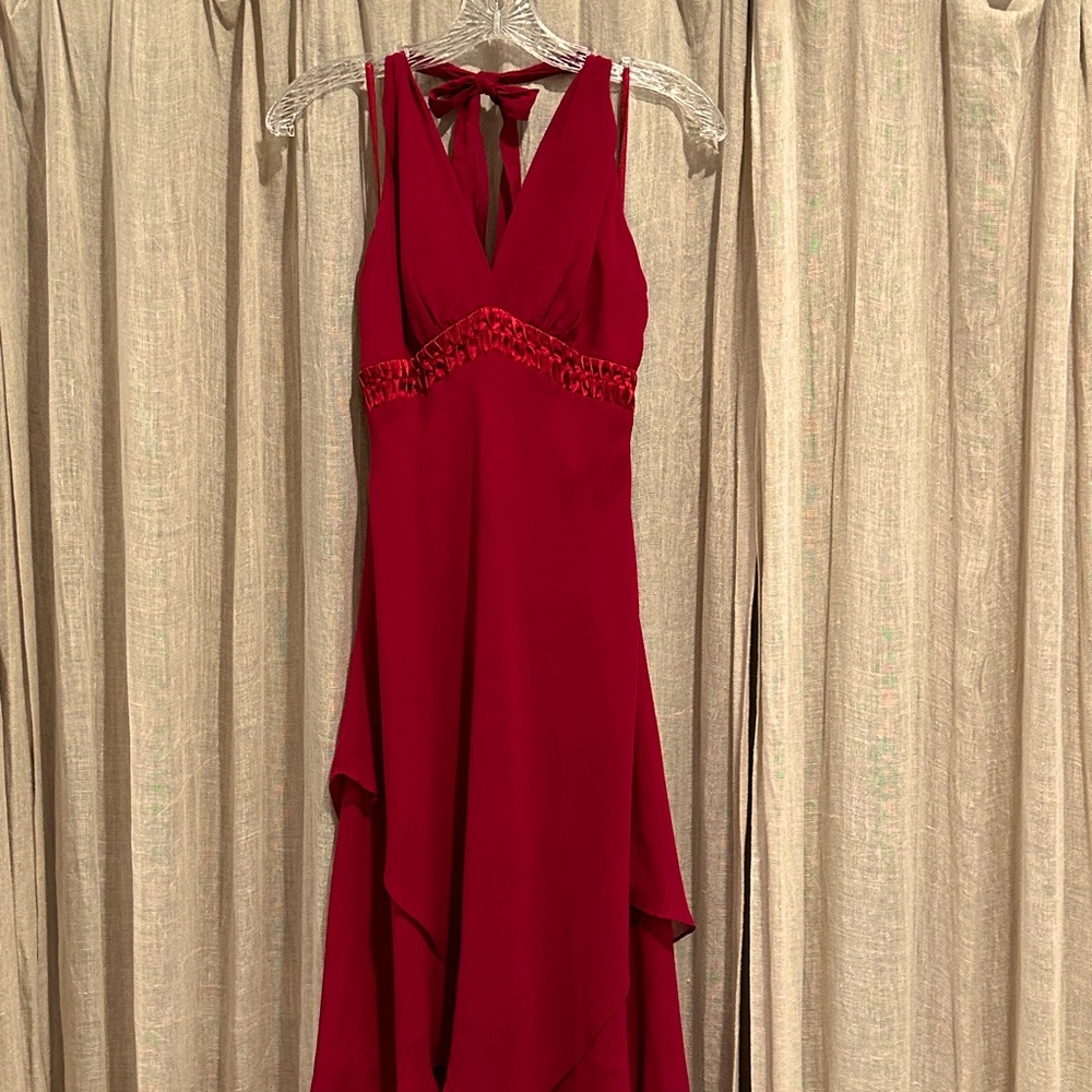 Red BCBG halter dress Size 6